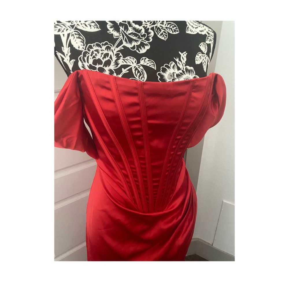 Red Satin Dress